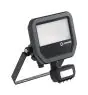 Ledvance Led-Scheinwerfer Aluminium Schwarz 17W 2400lm 100D - 840 Kaltweiß | IP65 - Bewegungs- Und Lichtsensor - Symmetrisch