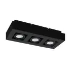 Eglo Decke Spot Mendoza Stahl Schwarz 14.1W 1035lm - 830 Warmweiß | Dimmbar - Geeignet für GU10